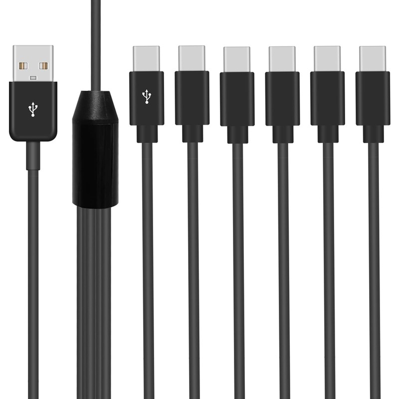 6 In 1 Multi Micro USB Splitter Cable Charging Cord for Data Sync Charge