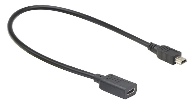 2-Pack USB 2.0 Type-C to Mini B Male Extension Cables - 30CM with 480Mbps Speed gallery