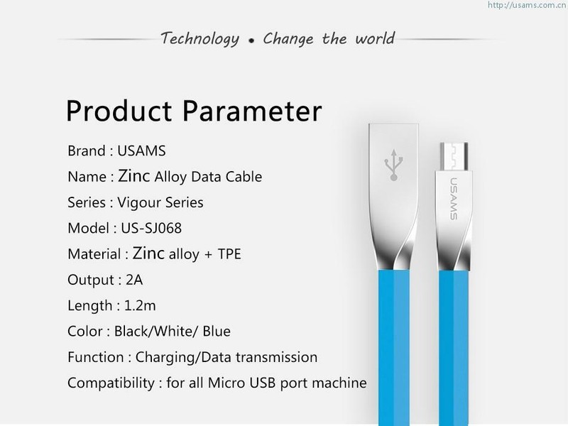 USAMS U-Strength Series Micro USB Zinc Alloy Cable gallery