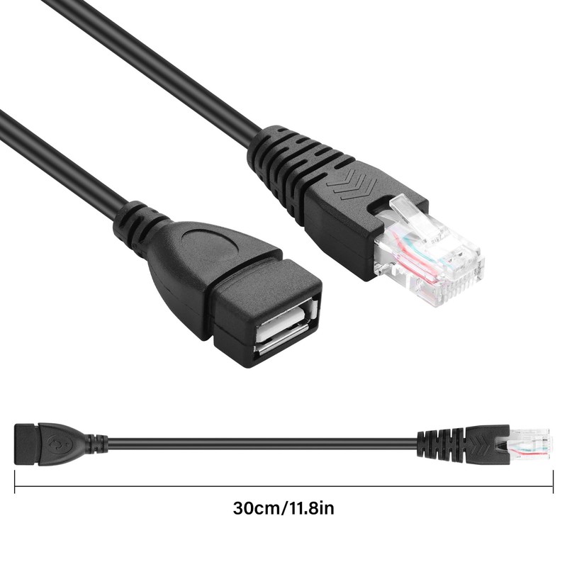 USB to RJ45 Ethernet Cable 2 Pcs USB Female to RJ45 8P4C Ethernet Male Extens... gallery