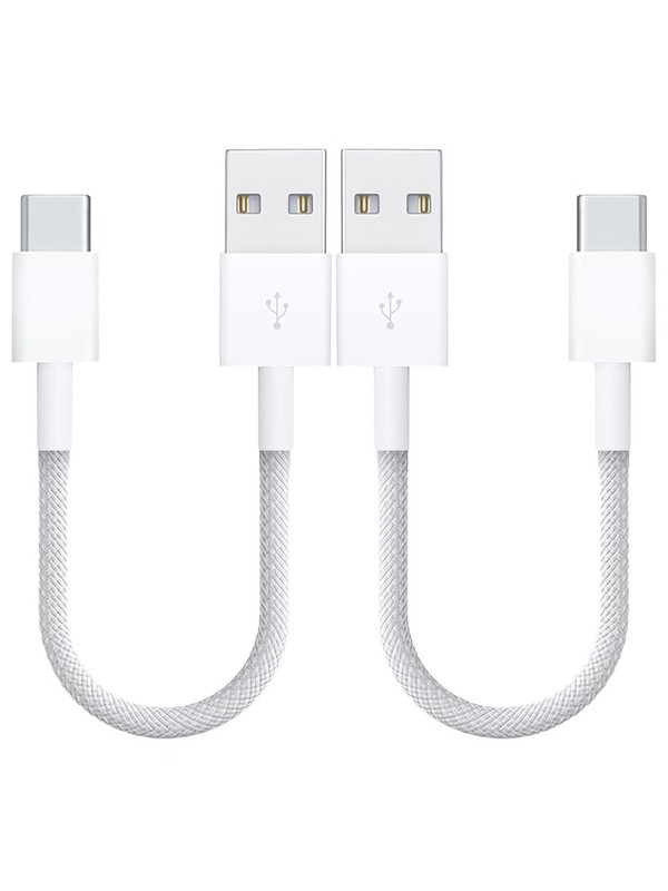 [1ft 2-Pack] Woven USB-C Cable for Apple iPhone 17 Pro Max Charger, MFi Certifie