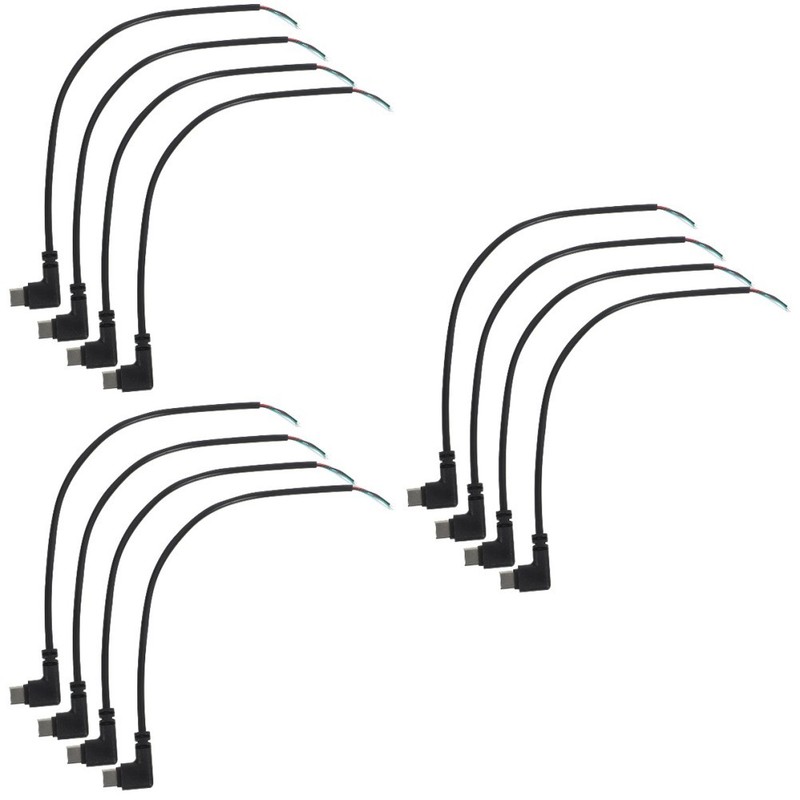 3 PCS Usb to Fast Charging Cable Short Right Angle Right-angle Extension