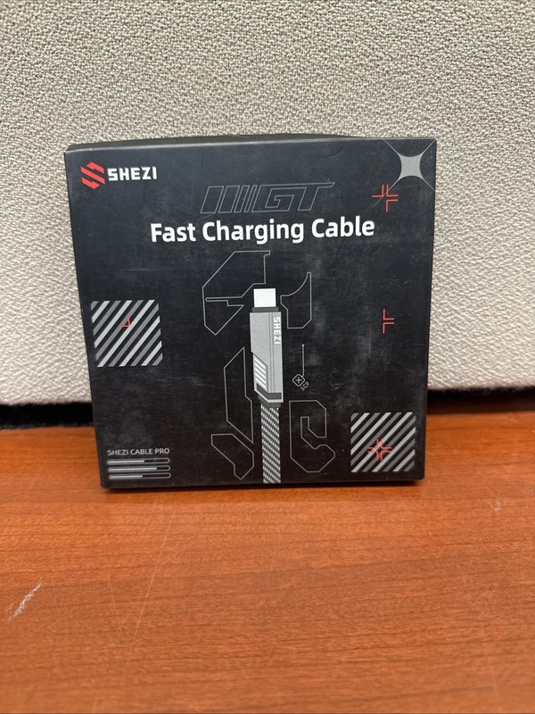 New Sealed Shezi Fast Charging Cable USB-C 6’ Foot Braided Fabric