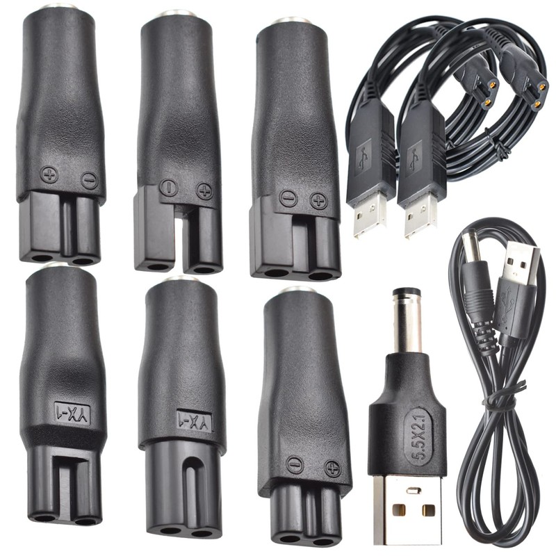USB Adapter Set for Electric Grooming Devices