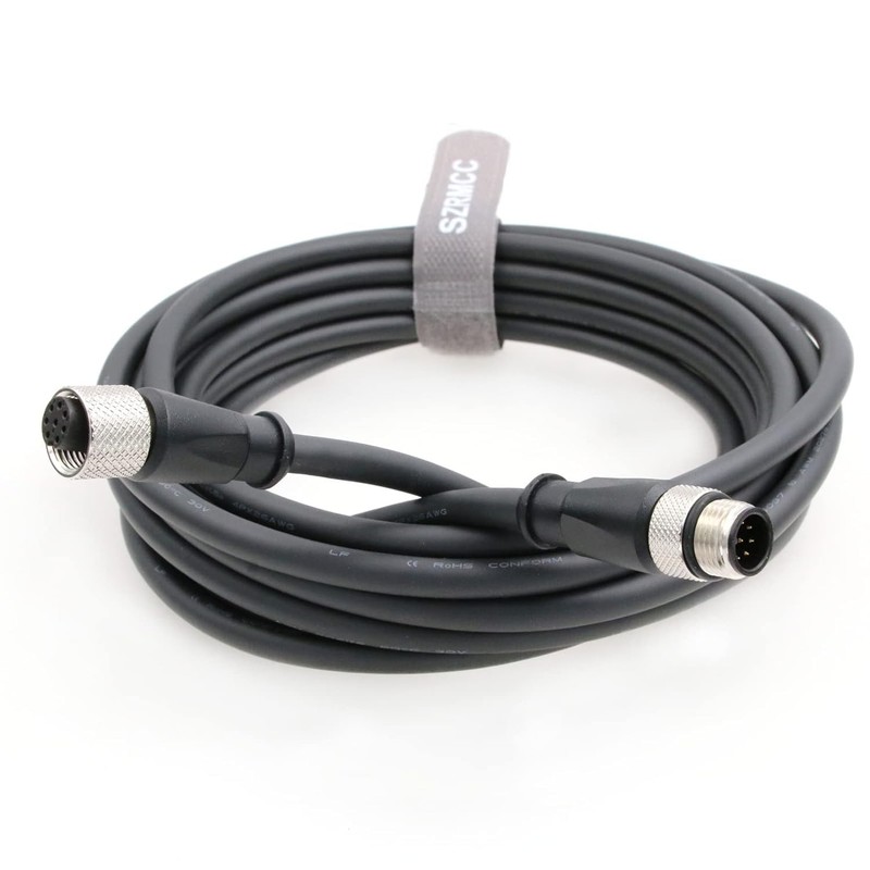 M12 A Code 8 Pin Male to Female Connector Sensor Cable High Flex Waterproof A... gallery
