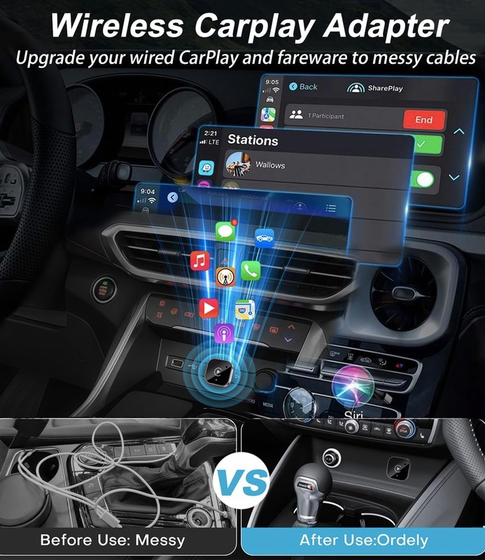 Wireless CarPlay Adapter & Android Auto Dongle, Fast Auto-Connect, Compact Pl... gallery