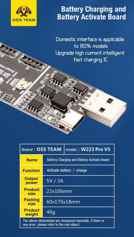 W223pro Battery activation Charging Activation Board For iphone15 Huawei Samsung gallery