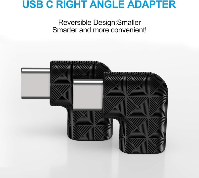 USB C Right Angle Adapter,90 Degree USB C to USB Type-C Male to Female Adapte... gallery
