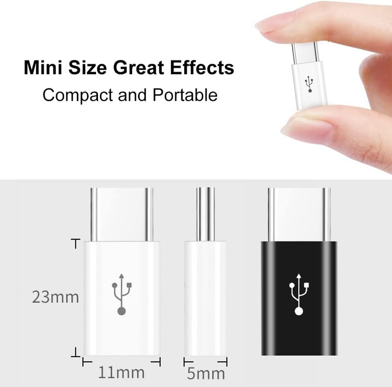 Adapter Micro USB to USB C (4 Pack), Micro-Usb Female to USB-C Male OTG Adapter gallery