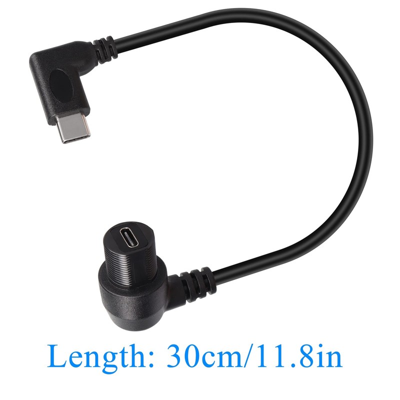 90 Degree Angle USB C 3.1 Panel Flush Waterproof Cable 10Gbps Type C 3.1 Righ... gallery