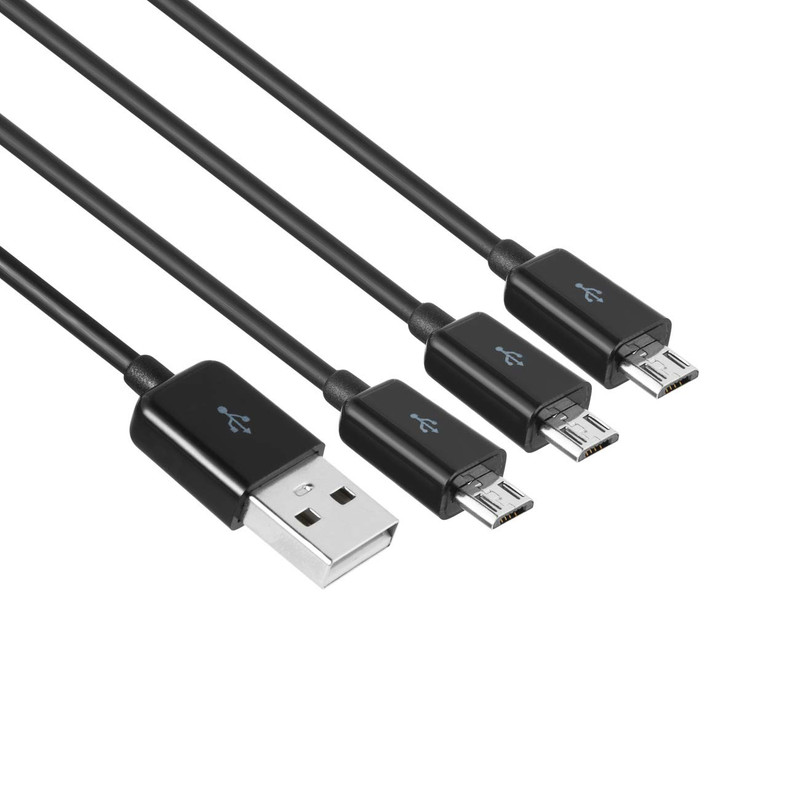 Micro USB Splitter Cable 3FT, 1 to 3 USB-A to Multiple Usbmicro Extender Cord, S gallery