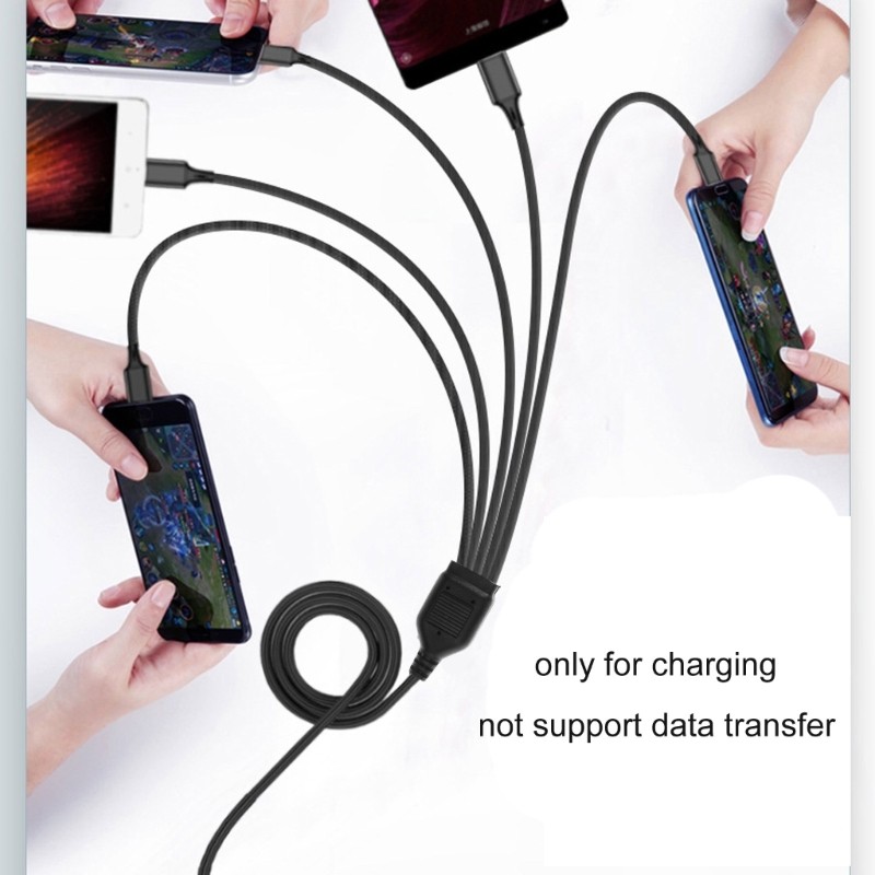 1 To 6 Charging Cable Portable Type-C to Type-C Adapter Cable Only for Charging gallery
