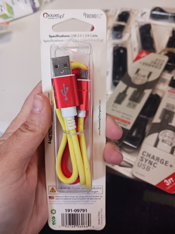 1 3ft Micro USB Charger Cord. Random Cord Color. New Some Are Opened Box gallery