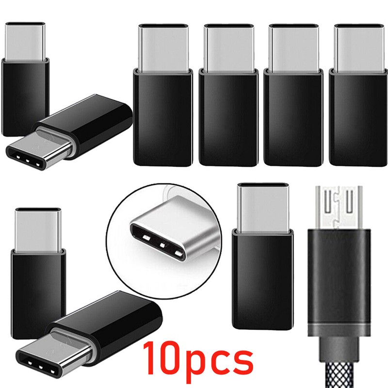 10X USB Type-C Male Connector to Micro USB 3.1 Female Converter USB-C Adapter gallery