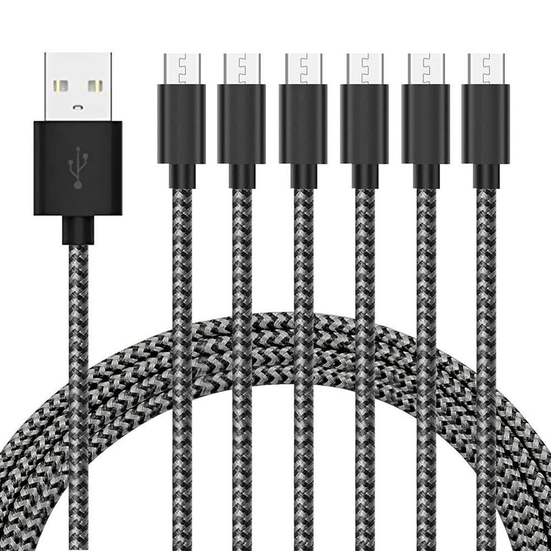 Micro USB Cable Android Charger [6-Pack 5ft] Nylon Braided Fast Sync&Charging…