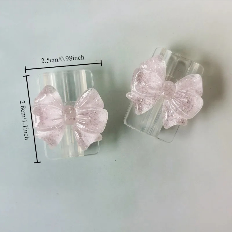2pcs Silicone Charging Cable Protector with Bow Pink Adorable gallery