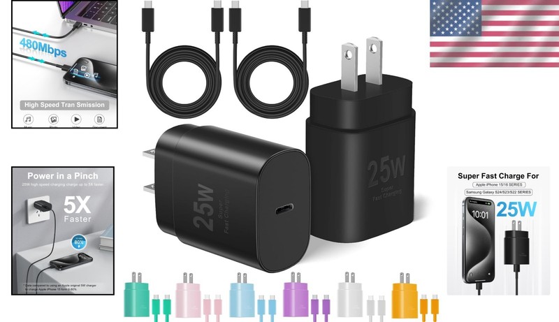 Certified 25W USB C Charger with 10FT & 6FT Cables - Ultimate Charging Duo gallery