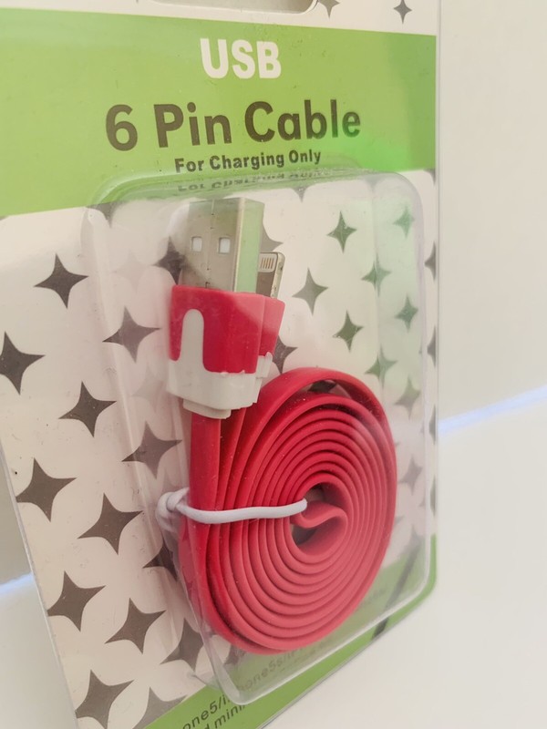 USB 6 Pin Pink 3ft/1M Cable *for Charging Only* (For iPhone and iPad) gallery