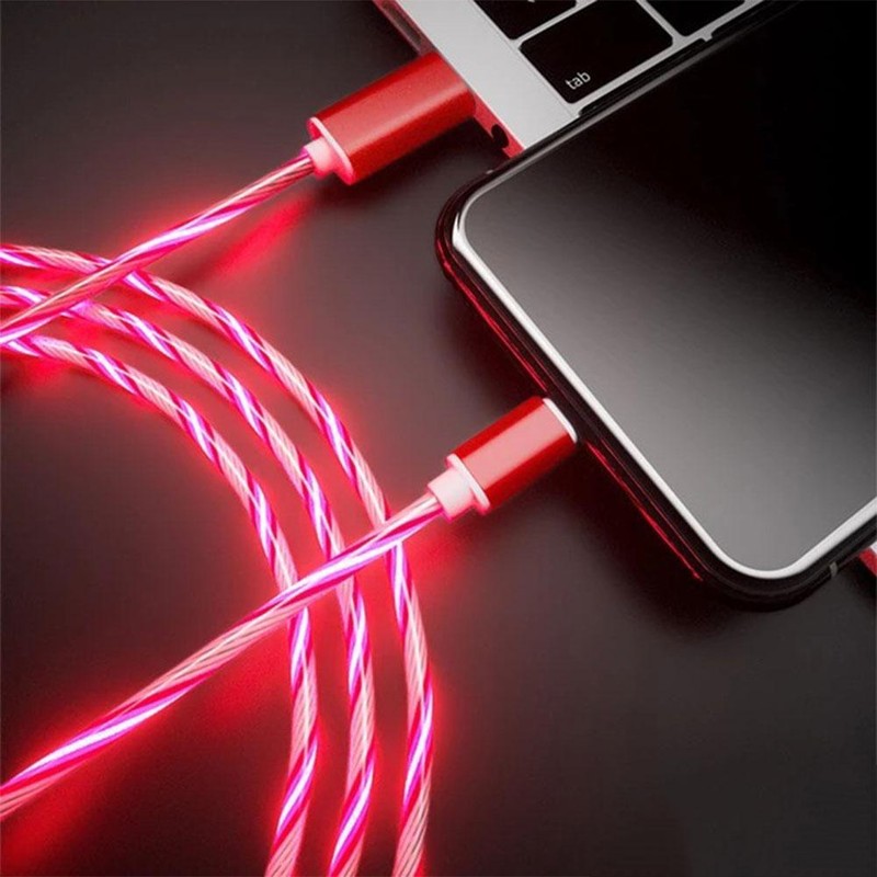 Android/TypeC Fast Charging Cable LED Luminous Glow Flowing USB Cable Color N3H6 gallery