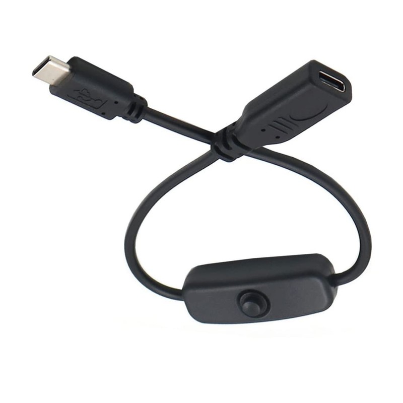USB C Power Switch Extension Cable USB C Male to Female with On/Off Power Swi…