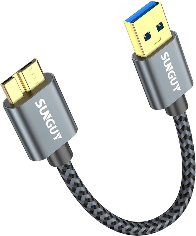 Durable 0.5FT Micro USB 3.0 Cable with Gold Plated Connectors for Fast Charging gallery