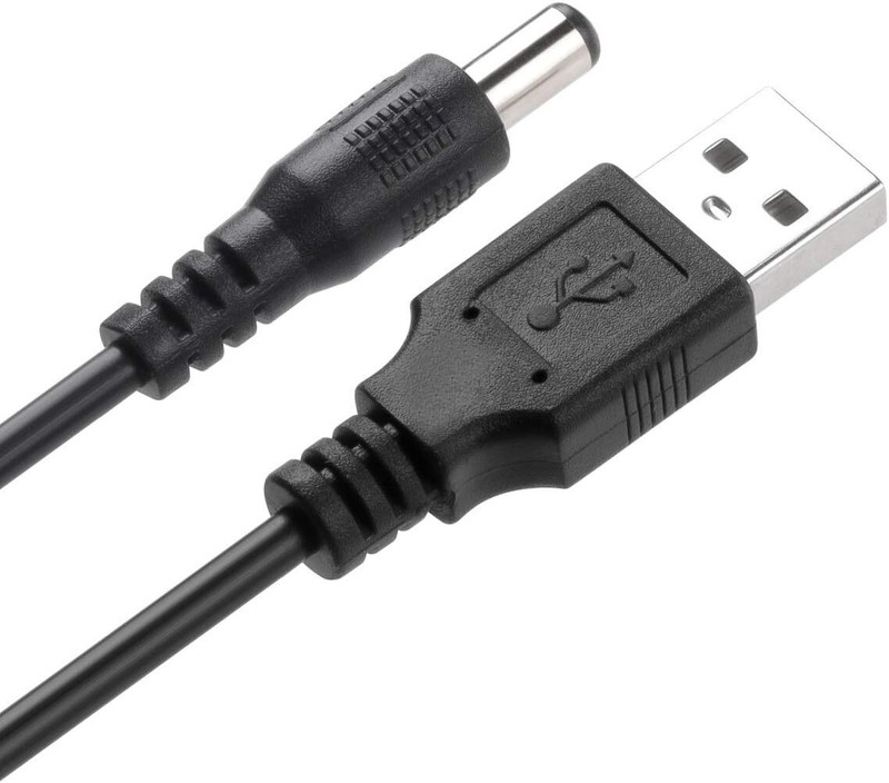 2 USB-A to 5.5mm x 2.1mm Barrel Jack Male DC 5V Power Charger Connector Cables gallery