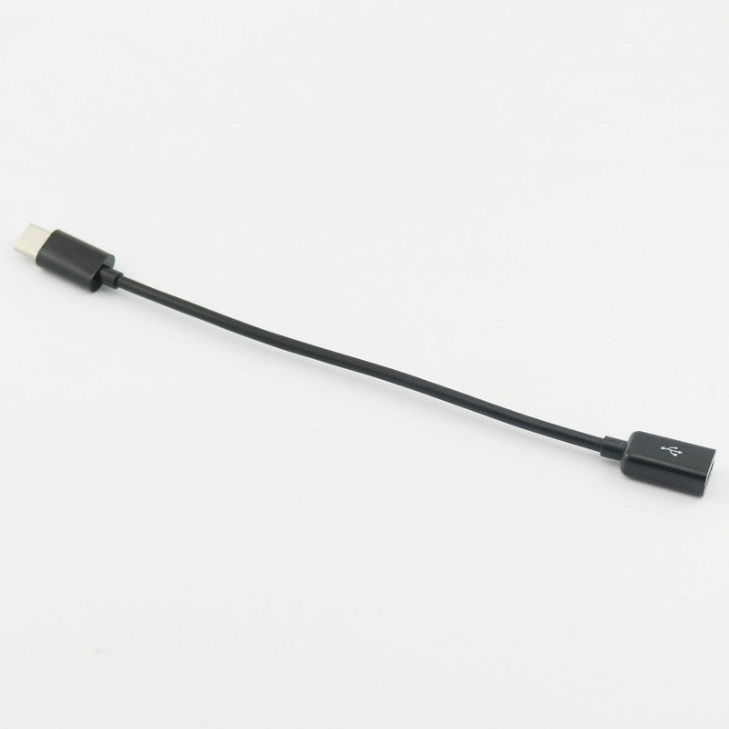 Black Micro USB 5 Pin Female to USB 3.1 Type C Male Data Charging Adapter Cable