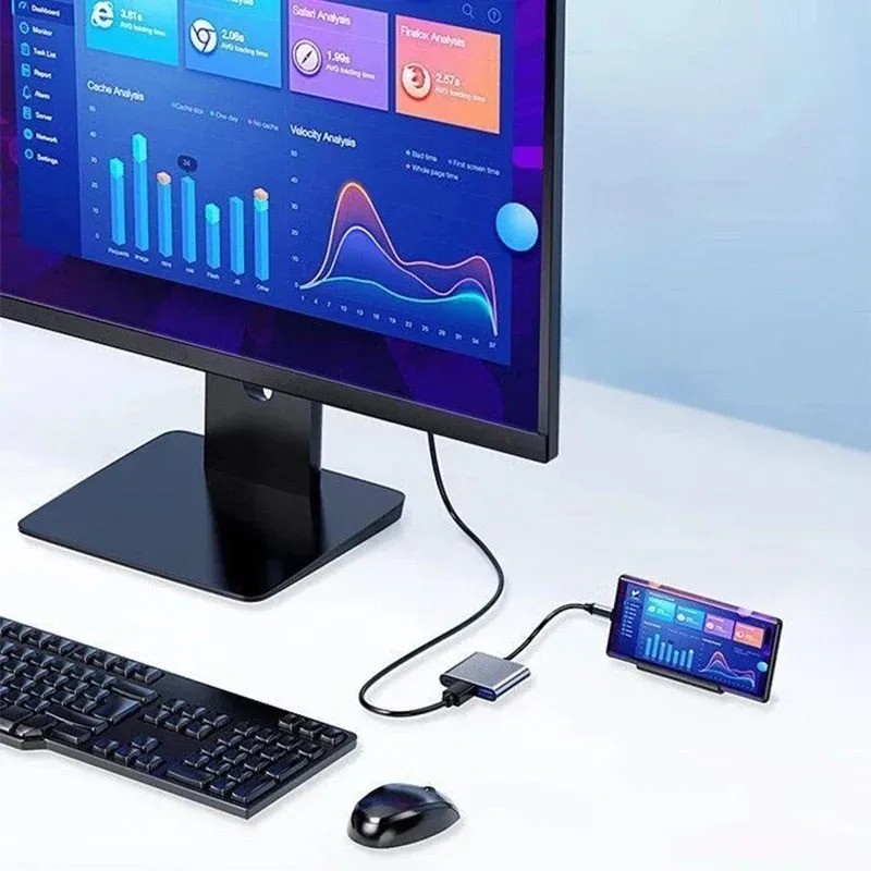 USB C HUB 3in1 Type C 3.0 to HDMI-compatible Docking Station PD Fast Charge 1PC gallery