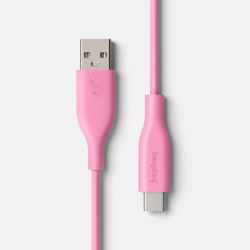6′ A+C Silicone Cable – heyday – Candy Pink