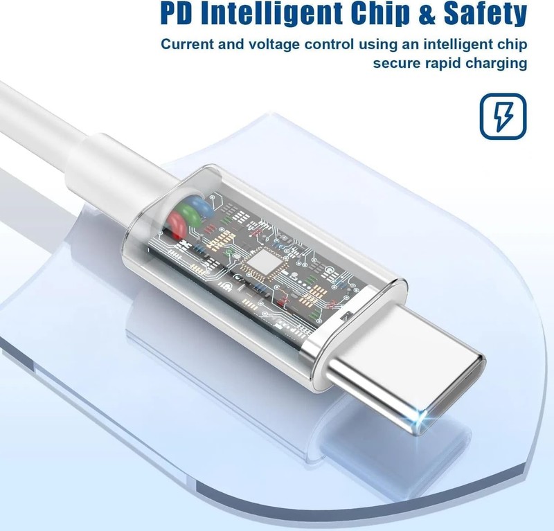 240W USB C To C Charging Cable 10ft Type C Fast Power Charger Cord White Wire gallery