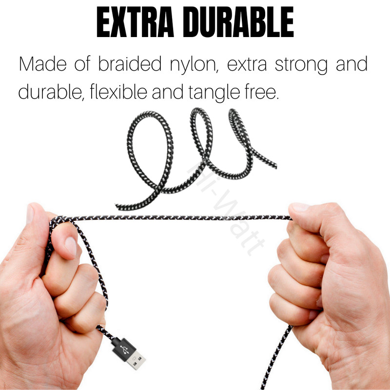 Braided Micro USB to USB A Cable Charger Cord For Samsung Google LG Android Lot gallery