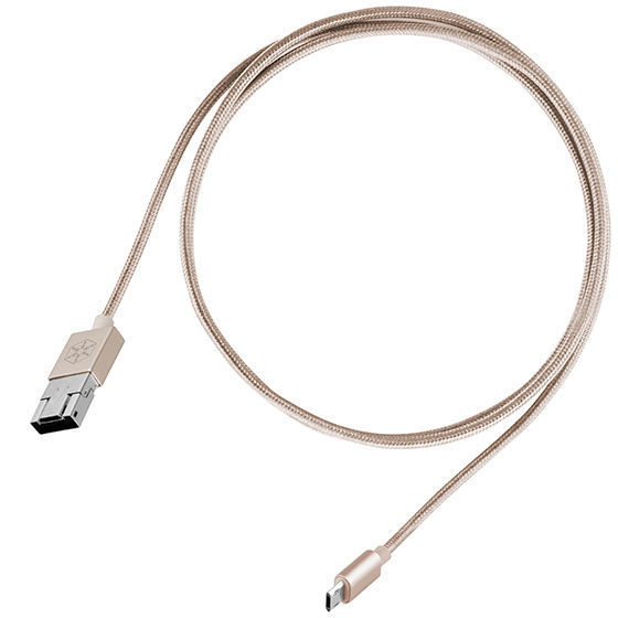 Silverstone CPU02G (Gold) 2-in-1 Micro-USB Combo USB-A to Micro-B Cable