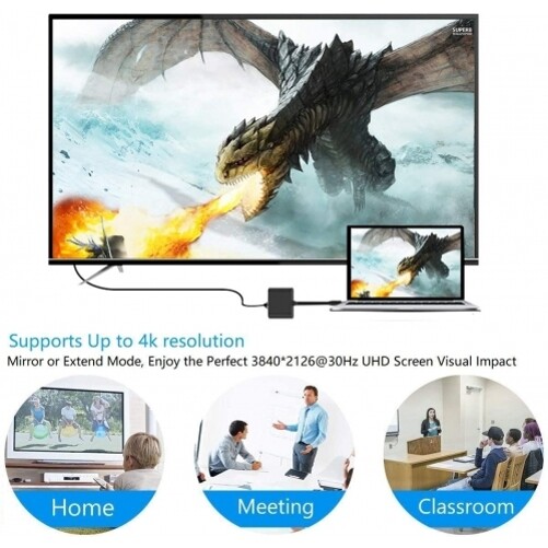 For iPhone 15/Pro/Max/Plus - USB-C to 4K HDMI Adapter PD Port HDTV Adapter gallery