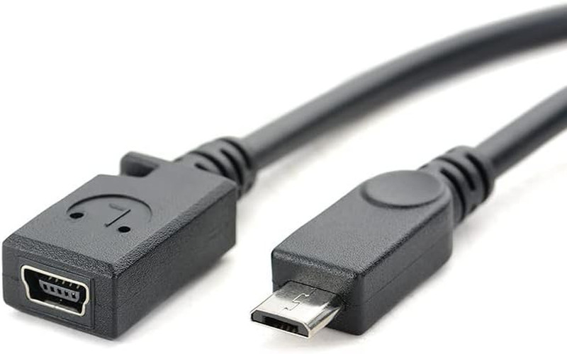 Micro USB to Mini USB Adapter Cable 8In, Micro USB Male to Mini USB Female Exten gallery