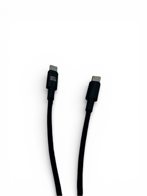 OUDAKX USB-C to USB-C Cable 1M Fast Charging 100W 480Mbps Nylon Black Universal