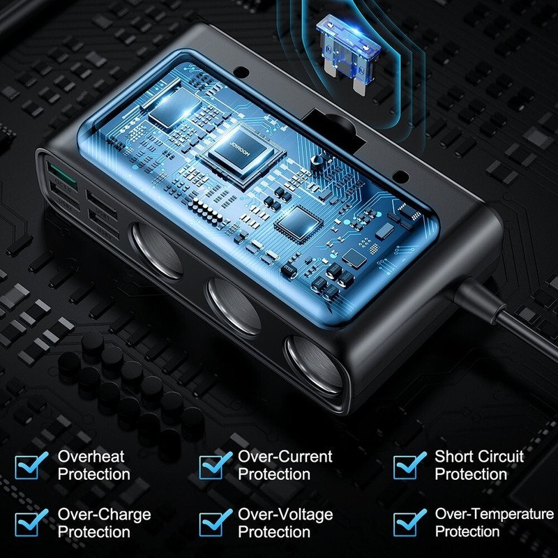 Joyroom JR-CL06 9 en 1 154W PD USB-C / TYPE-C + DUAL QC3.0 USB + 3 USB gallery