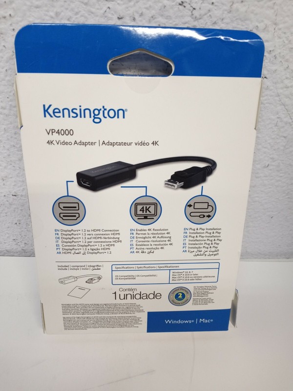 Kensington VP4000 4K DP To HDMI Video Adapter K33984WW gallery