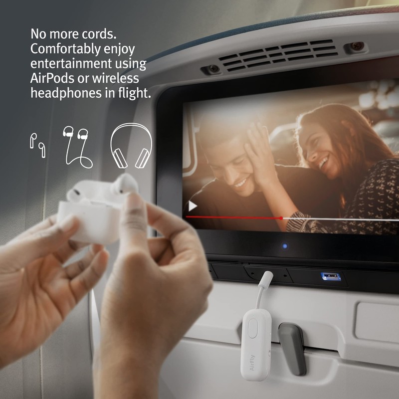 AirFly Pro Wireless Audio Adapter for AirPods Headphones with 25 Hour Battery gallery