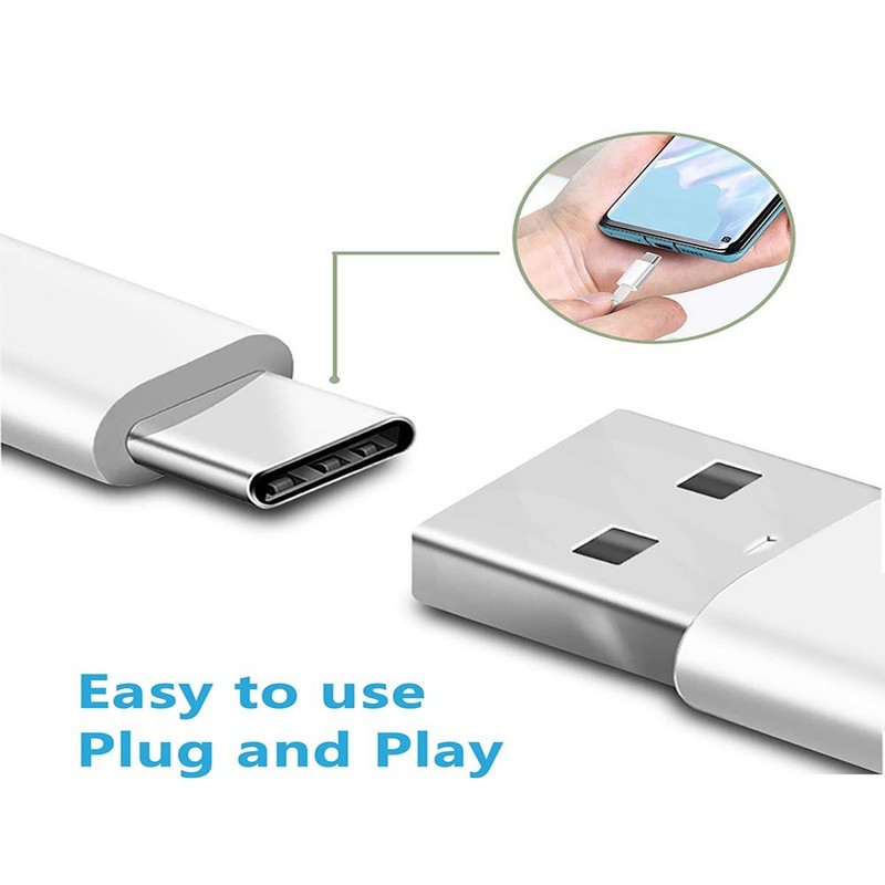 USB-C to USB-A White Charging & Data Cable (3FT, 1M) gallery