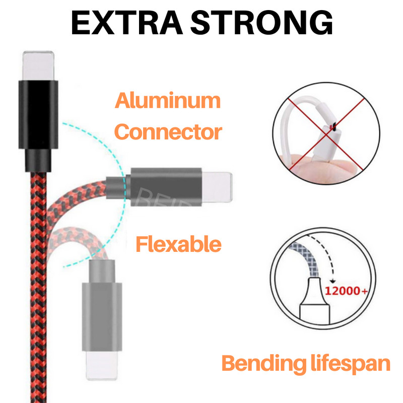 3 Pack 10Ft USB Charger Cable For Apple iPhone 14 13 12 11 XR 8 7 Charging Cord gallery