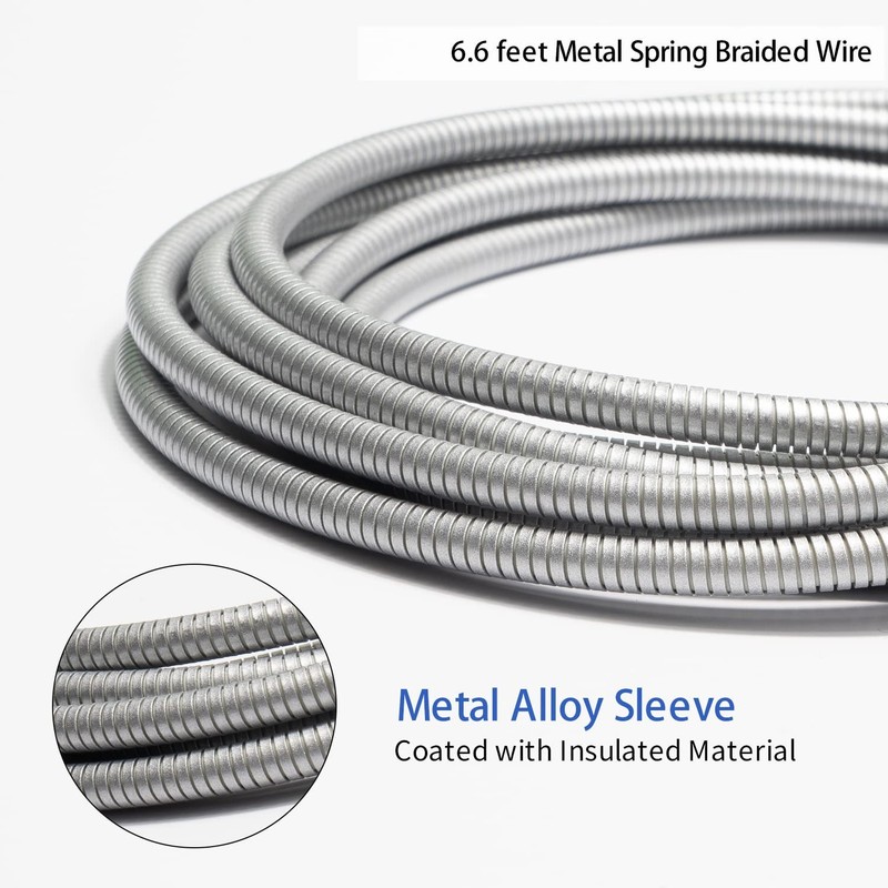 MFi Certified Lightning Cable [2 Pack 6.6 Feet] Metal Braided Type C to Light... gallery