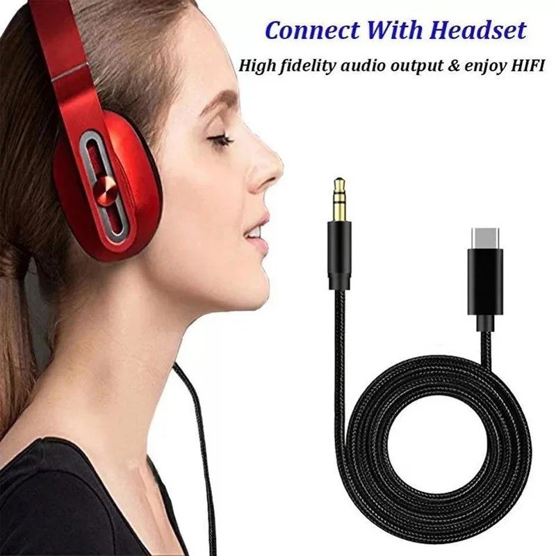 TypeC to Aux Cable USB Type-C Male To 3.5mm Cord Car AUX Music Audio Adapter LOT gallery