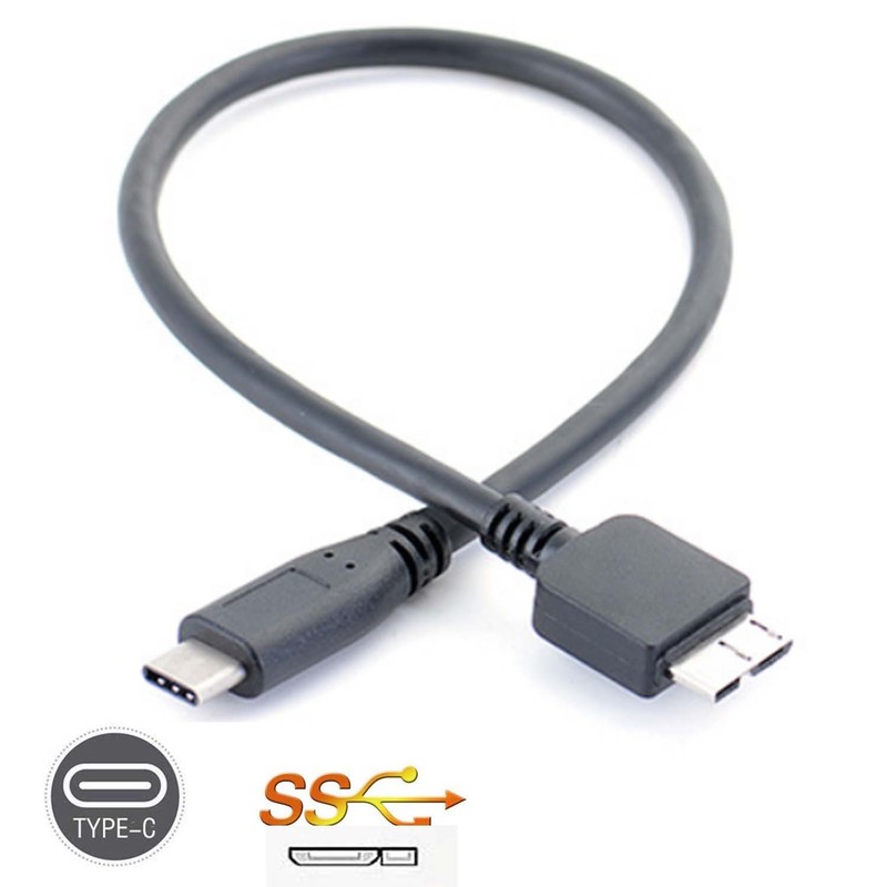 USB 3.1 Type-C to USB 3.0 Micro B Cable Connector For Hard Drive Smartphone YB