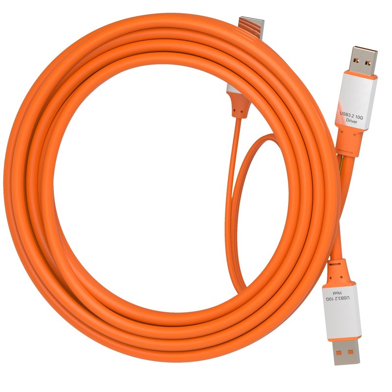 16FT 5M Active USB 3.2 Gen 2 AA Male To Male Cable 10Gbps Orange Cord Wire gallery