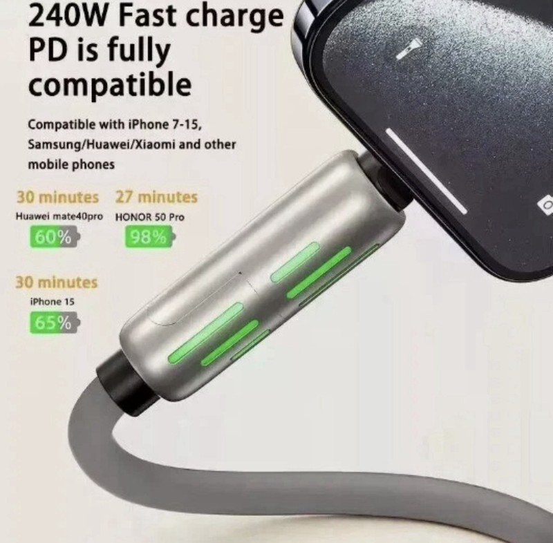 4 in 1 Multi-USB Charging Cable - MAX 240W Fast Charging/With USB A+ Type-C 6ft gallery