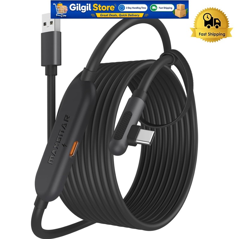 16FT USB 3.0 VR Link Cable – Charge While Playing for Meta Quest Series