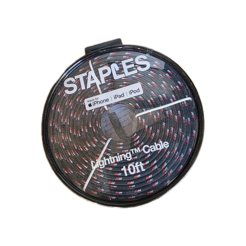 144PK 10FT MFi Certified iPhone Fabric Braided Lightning to USB-A Charging Cable