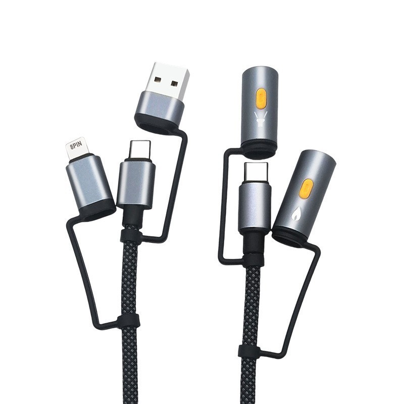 240W 6in1 USB C Cable Arc Ignite Strobe Emergency Light Fast Charge Outdoor Use