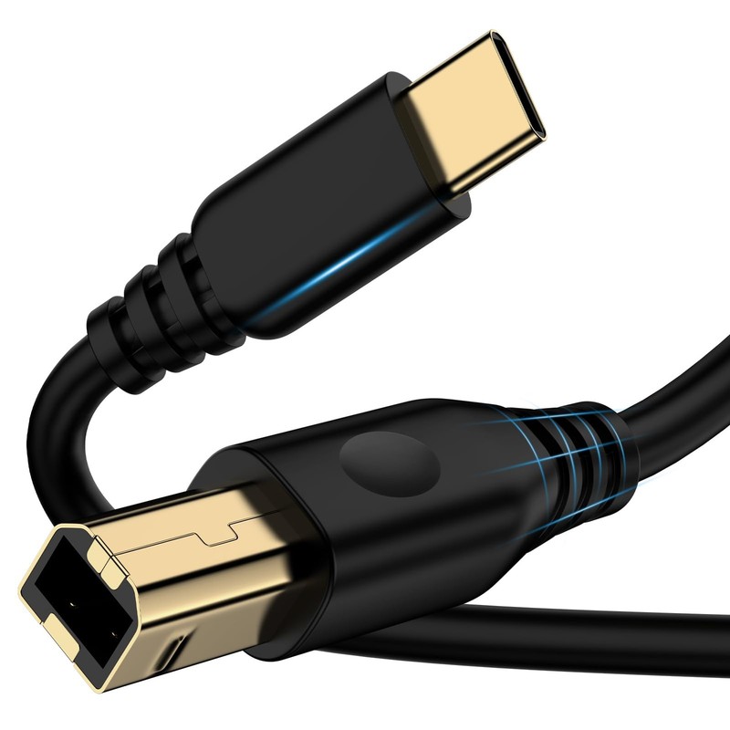 USB C Printer Cable 6FT Type C to USB B Printer Cables,High-Speed Scanner Cord