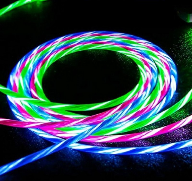 3 Pack LED Flowing Type C Fast Charge USB Cable for Galaxy A06 A14 15 16 25 35 5 gallery